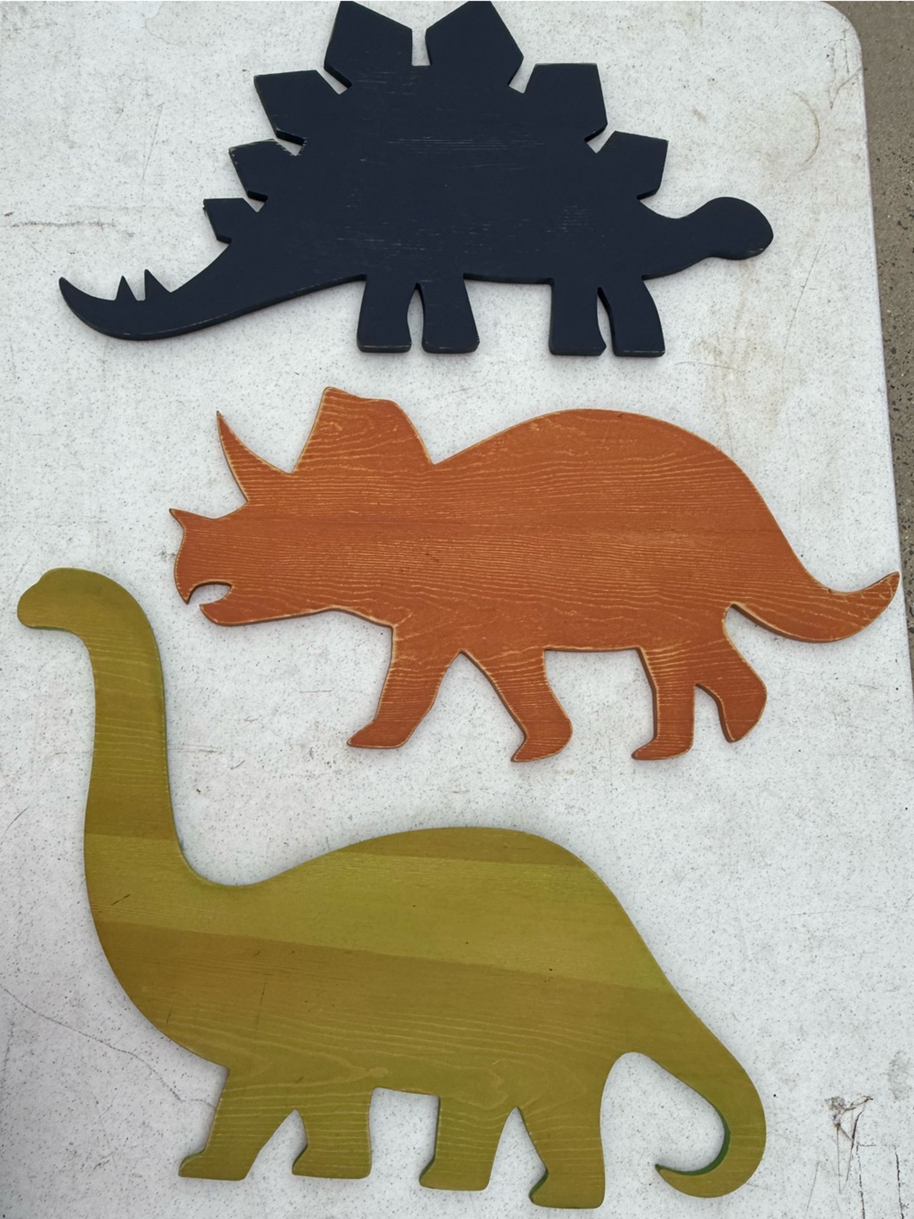 Large wooden dinosaur lot of three room decor wall decorations kids playroom
